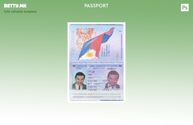 Шаблон за пасош на Филипините во модерен стил