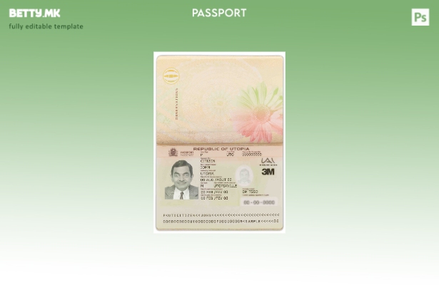 Шаблон за пасош на утопија во модерен стил