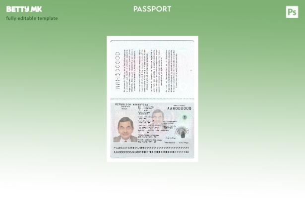 модерен стил Аргентина нов пасош сегашен шаблон