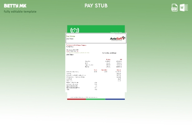 Модерен стил Австралија Нов Јужен Велс, шаблон за уплатница AutoSoft