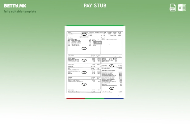 Модерен стил Шаблон за исплатен никулец за вработени во Лонг Бич унифициран учил