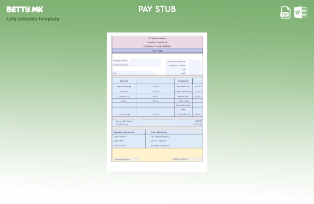 Модерен стил Шаблон за ливчиња за плата