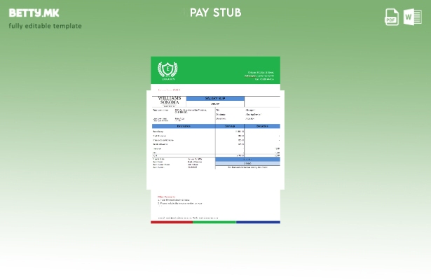 Модерен стил Шаблон за листи за вработени во компанија за малопродажба во САД