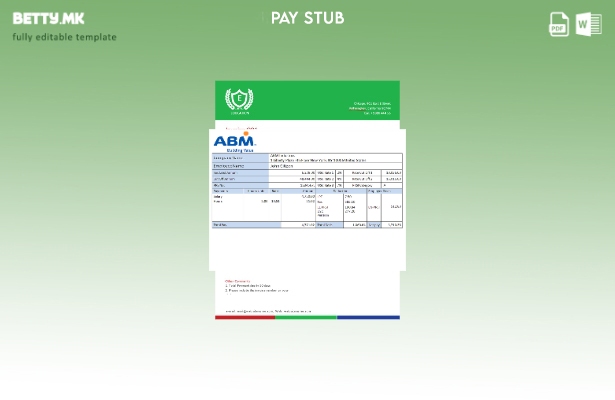 Модерен стил Шаблон за листи за вработени во компанијата за услуги на установи в