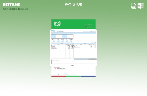 Модерен стил Шаблон за уплатница за технолошка компанија Infosys