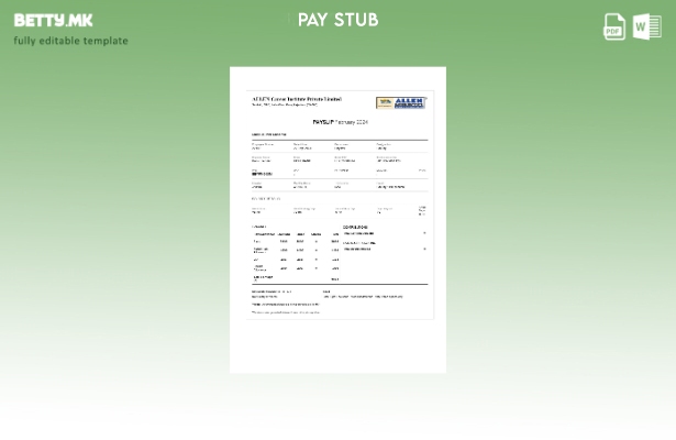 Модерен стил Шаблон за уплатница на Институтот за кариера Ален