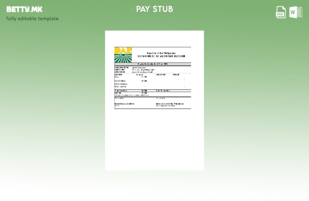 Модерен стил Шаблон за уплатница на Одделот за аграрна реформа на Филипини