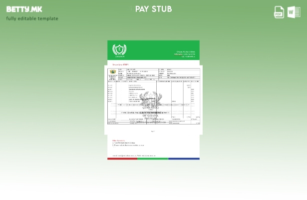 Модерен стил Шаблон за уплатница на контролор и генерален сметководител во Гана