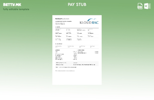 Модерен стил Шаблон за уплатница на Kloudserve Software