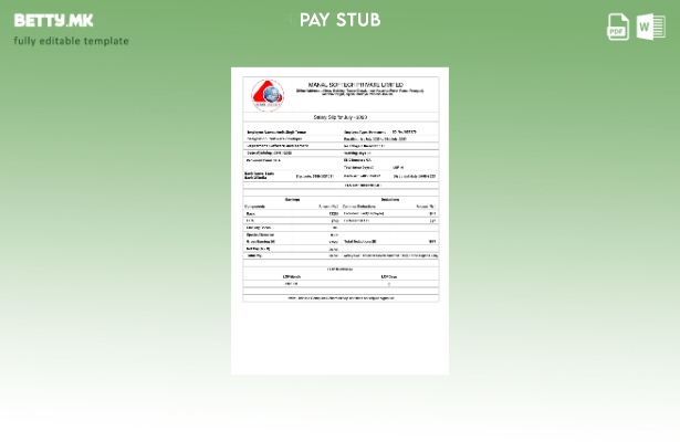 Модерен стил Шаблон за уплатница на Manal Softtech