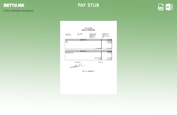 Модерен стил Шаблон за уплатница Era Elit Enterprise