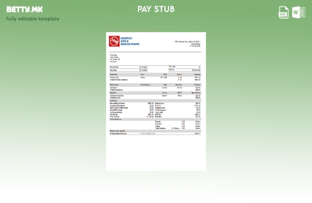 Модерен стил Шаблон на американската компанија за производство на оска во САД