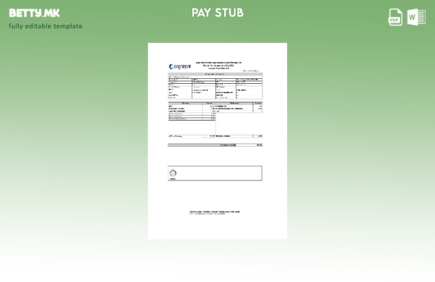 Модерен стил на Cognizant Technology Solutions India шаблон за уплатница