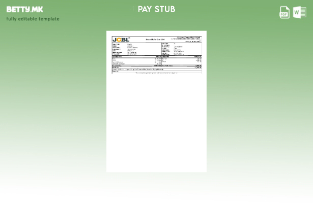 Модерен стил на JCBL Marrel Tippers шаблон за уплатница на производителот
