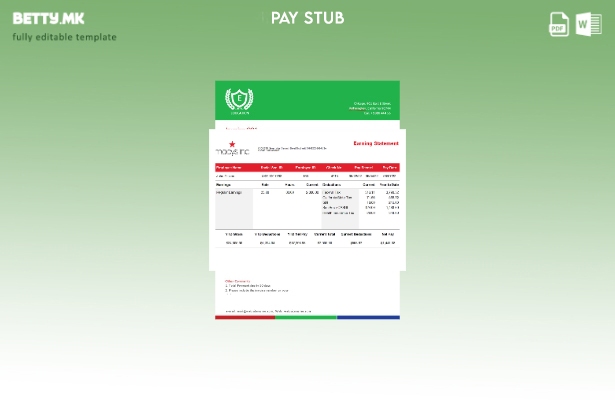 Модерен стил шаблон верзија за извод за заработка на компанија од САД