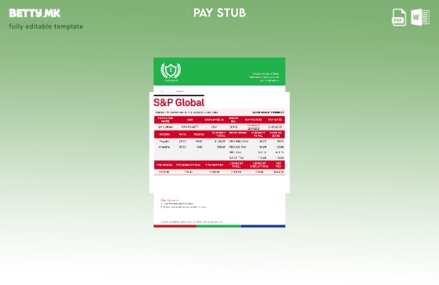 Модерен стил шаблон за изводи за заработка на американска финансиска компанија