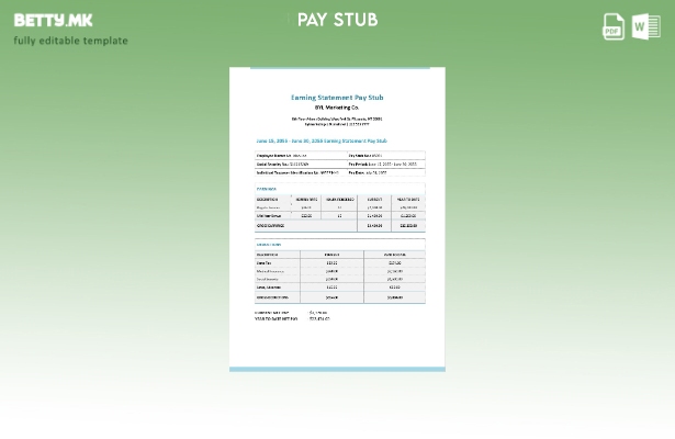 Модерен стил шаблон за изводи за заработка BYL Marketing Co