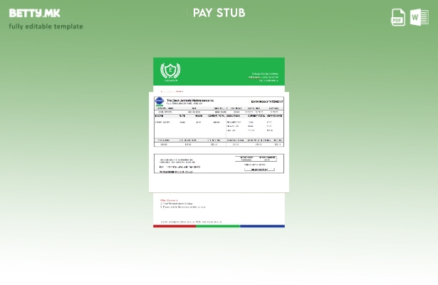 Модерен стил шаблон за изјава за заработка на компанија за комерцијално чистење