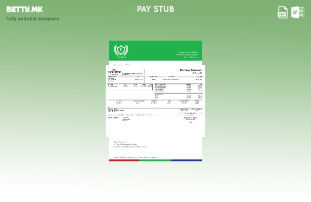 Модерен стил шаблон за изјава за заработка на компанија за производство во САД