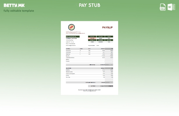 Модерен стил шаблон за изјава за заработка на компанија за производство на храна