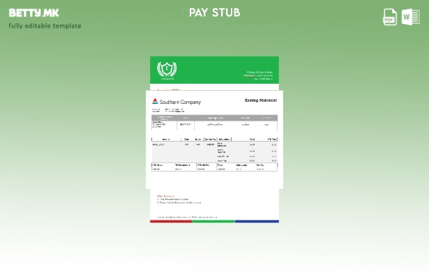 Модерен стил шаблон за лист за вработени во електрична компанија во САД