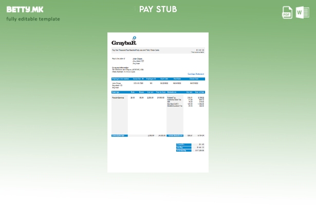 Модерен стил шаблон за лист за вработени со опрема за САД