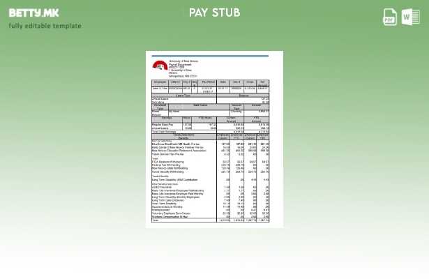 Модерен стил шаблон за плати на Универзитетот во Ново Мексико