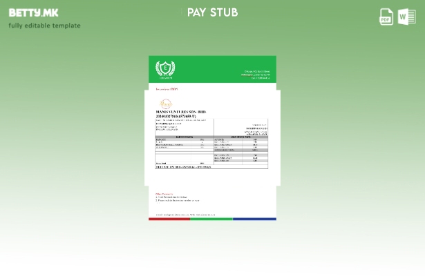 Модерен стил шаблон за уплатница за кафе Manis Ventures