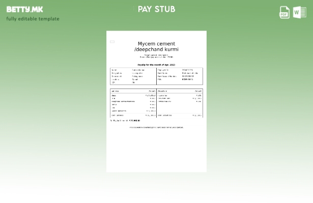 Модерен стил шаблон за уплатница за цемент Mycem