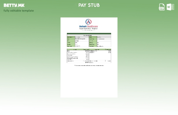 Модерен стил шаблон за уплатница Aakash Healthcare