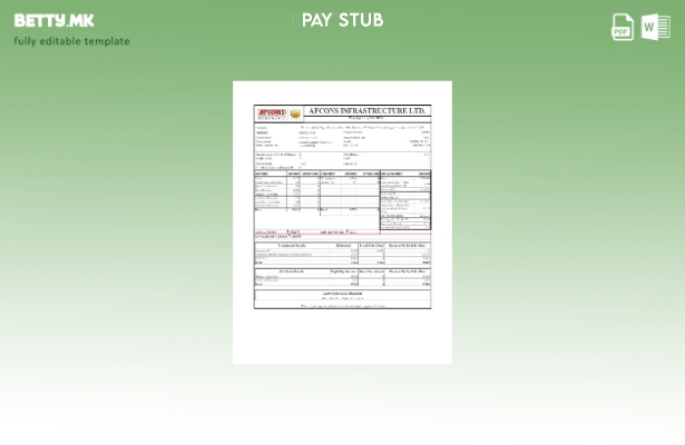 Модерен стил шаблон за уплатница Afcons Infrastructure