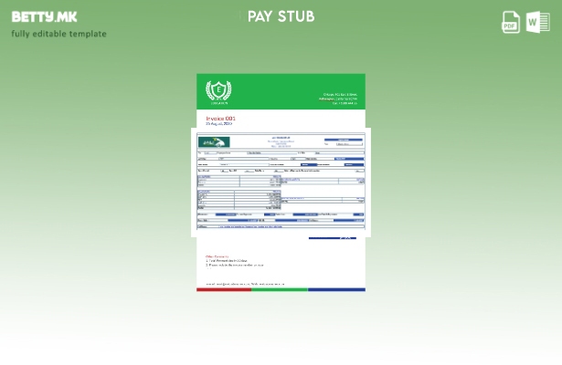 Модерен стил шаблон за уплатница Jali Transport