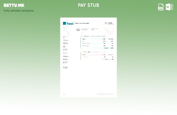 Модерен стил шаблон Terralytics Analysis за уплатница