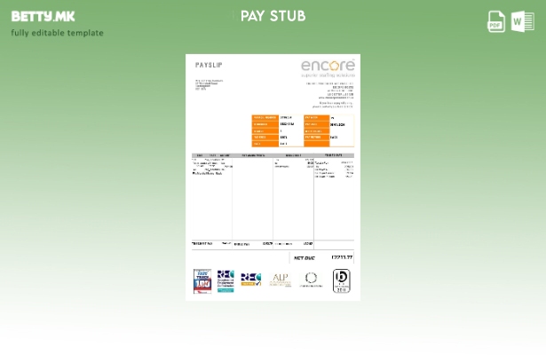 Модерен стил Encore кадровски услуги (регрутирање) шаблон за уплатница