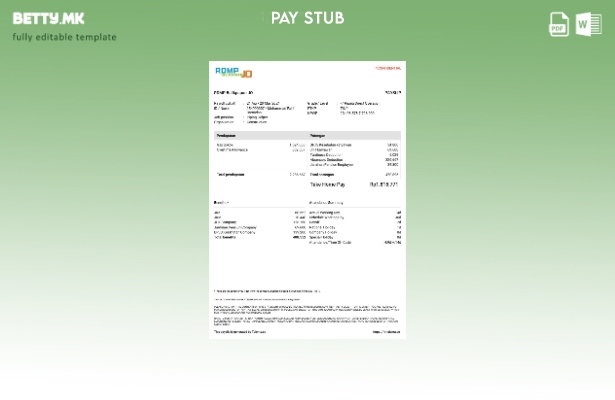Модерен стил RDMP Balikpapan JO шаблон за уплатница за градежна компанија