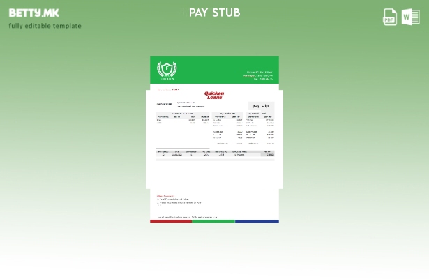 Модерен стил USA Quicken Loans Inc. Шаблон за плати на компанијата за хипотекарн