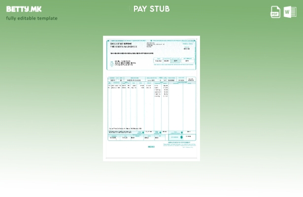 Шаблон за извод на плата на вработен во модерен стил