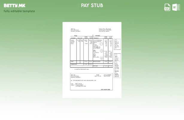 Шаблон за исплати на корпорација во модерен стил