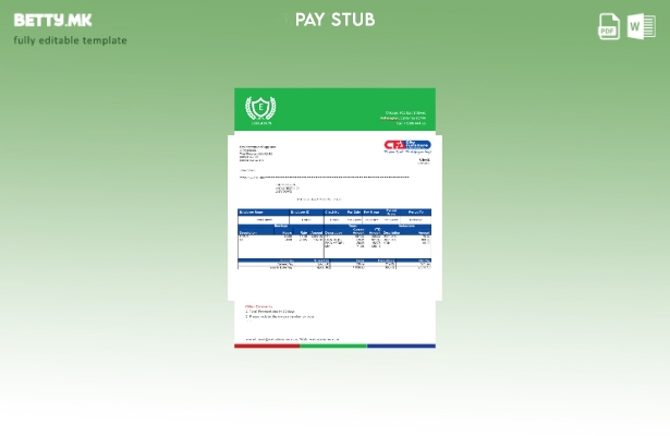 Шаблон за лист за вработени во модерен стил на САД за мебел и апарати