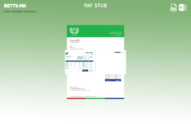 Шаблон за плати за вработени во модерен стил