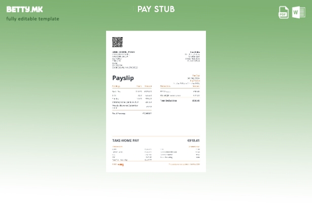 Шаблон за уплатница во модерен стил Care Malta