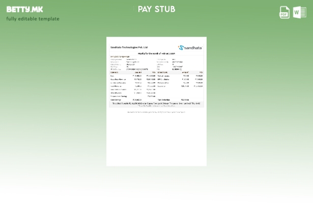 Шаблон за уплатница во модерен стил Sandhata Technologies