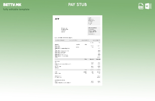 Шаблон за уплатница во модерен стил X Portfolio