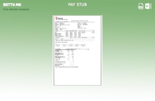 Шаблон за уплатница за финансиски услуги на Piramal во модерен стил