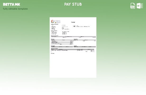 Шаблон за уплатница на болницата ОАЕ Тавам во модерен стил
