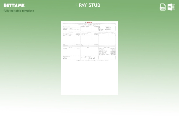 Шаблон за уплатница на Bosch LTD во модерен стил