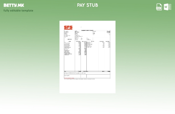 Шаблон за уплатница на SFS Group во модерен стил