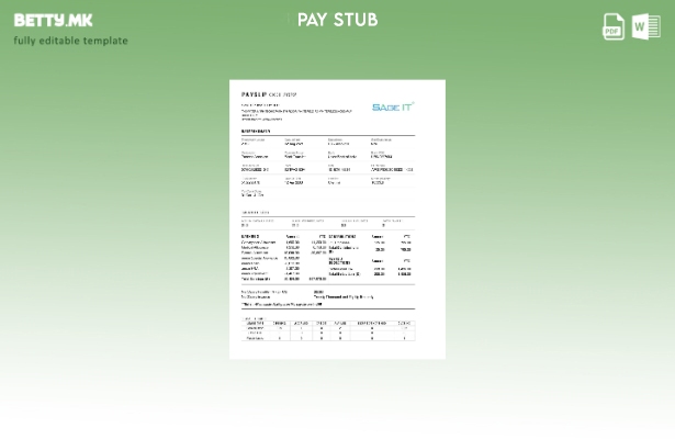 Шаблон за уплатница на SageIT во модерен стил