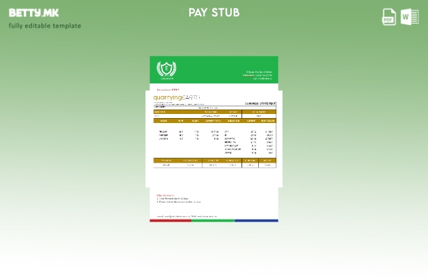 модерен стил Компанија за вадење камен, целосно уредлив шаблон за платежни никул