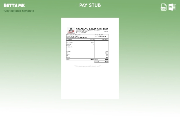 модерен стил Малезија Салманг Јакин за градежна компанија шаблон за уплатница